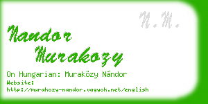 nandor murakozy business card