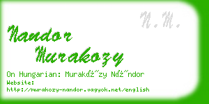 nandor murakozy business card